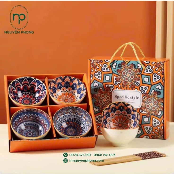 Thiết kế hộp đựng gốm sứ nổi bật